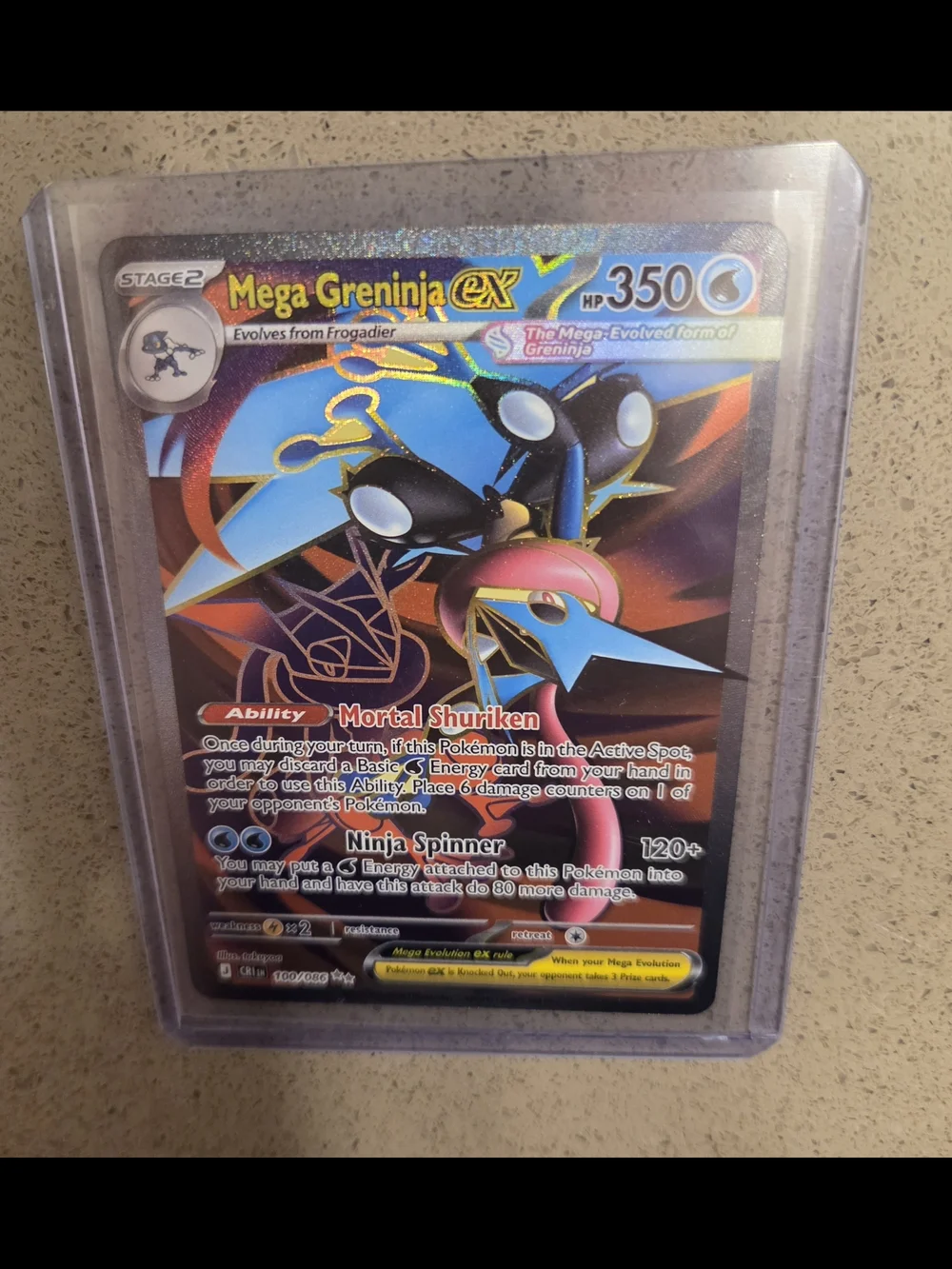 MEGA GRENINJA EX 100/086 ULTRA RARE ME04: CHAOS RISING POKEMON LP TAKUYOA